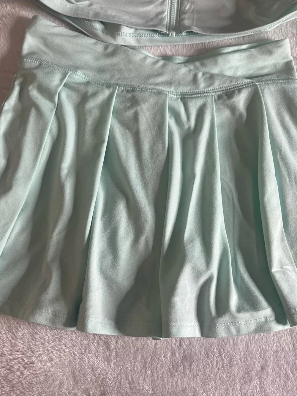 Carter’s Girls Mint Green Athletic Zip Jacket and Skort Set Sz 8 - Picture 5 of 9